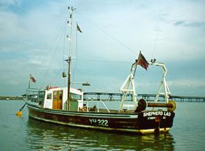 SHEPHERD LAD - stern from port quarter looking forward.