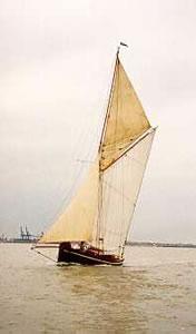 GOOD INTENT under sail in Harwich Harbour 31 September 1995.