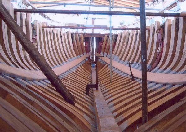 Maria's hull undergoing restoration