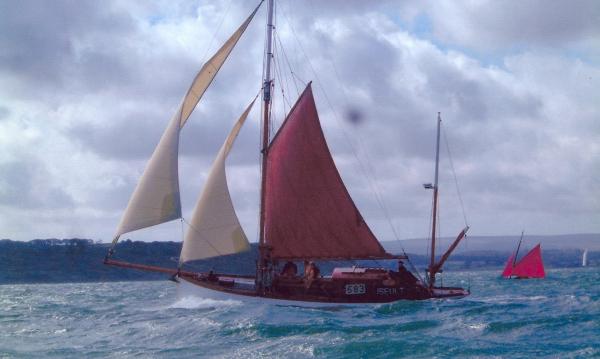 Iseult in the Solent - port side
