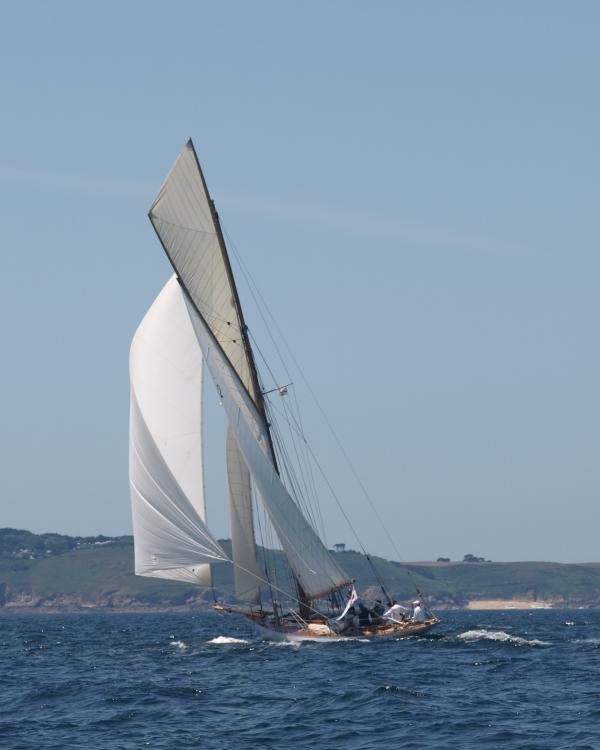 Kelpie taken off Guernsey just after she had won the round-Sark race
