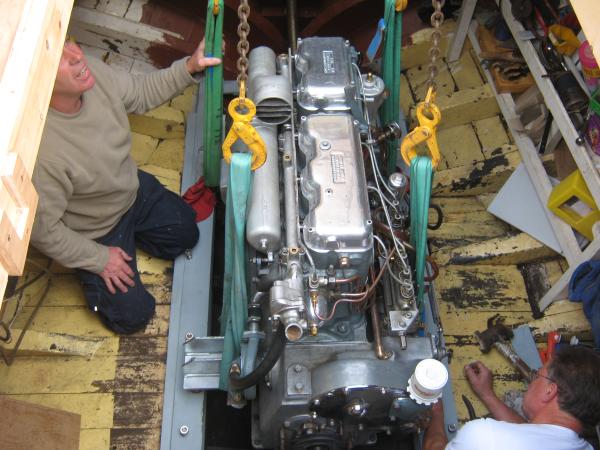 Having her gardner engine fitted