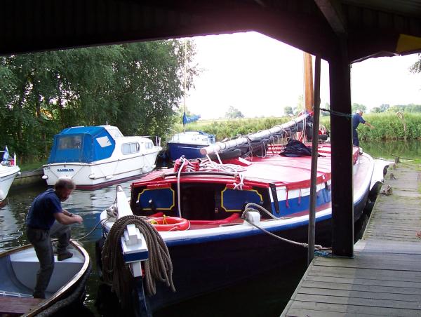 Stern view of Albion alongside