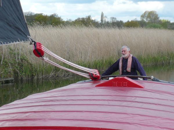 Paul  at the helm