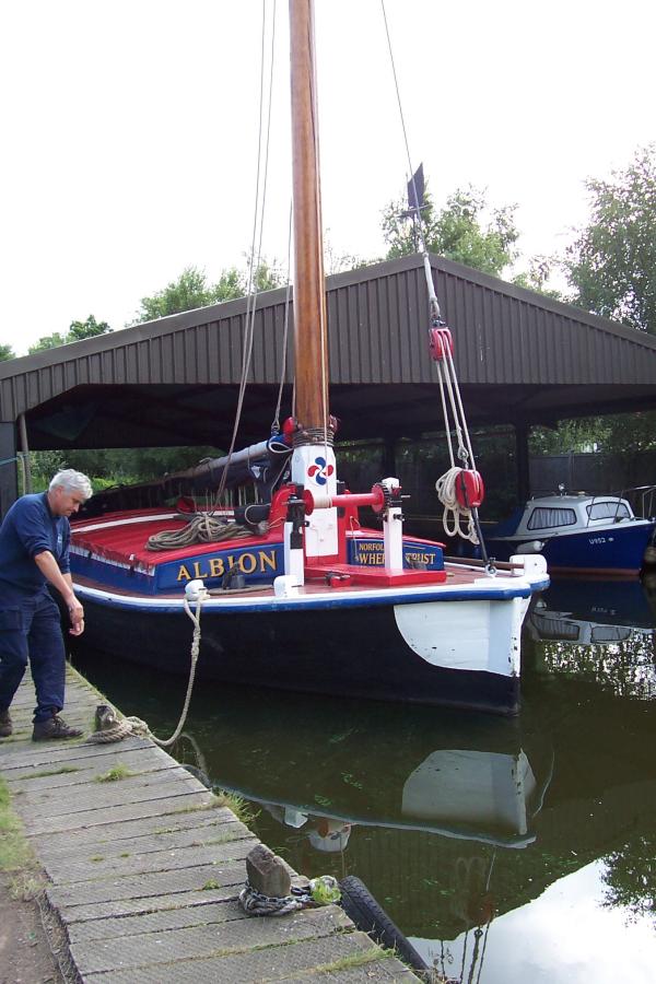 Albion alongside - view of bows