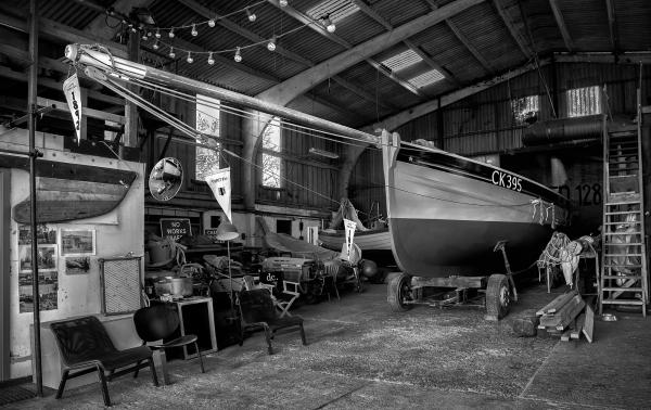 Timber and time -  CK392 Puritan resting in the boat shed