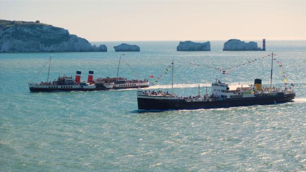 Steaming past The Needles