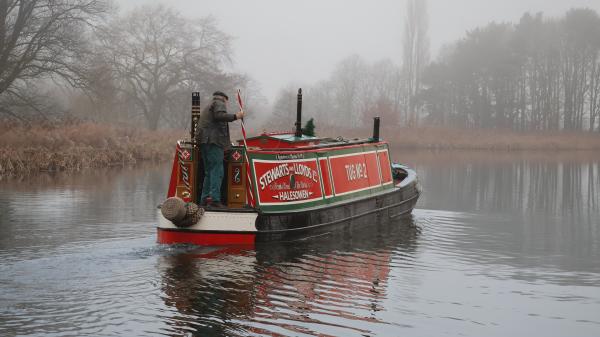 Stewart and Lloyds Ltd tug no 2 Christmas time at tixall wide
