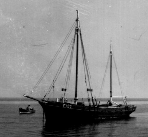 Speedwell - on her mooring off Whitstable