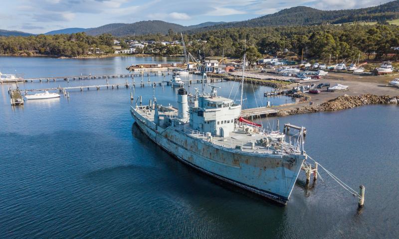 HMAS Curlew in Tasmania