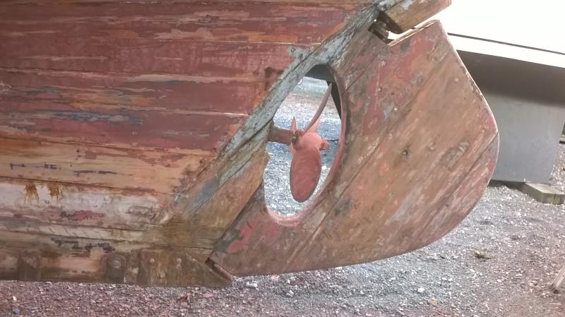 Llandoger Trow - rudder prior to restoration