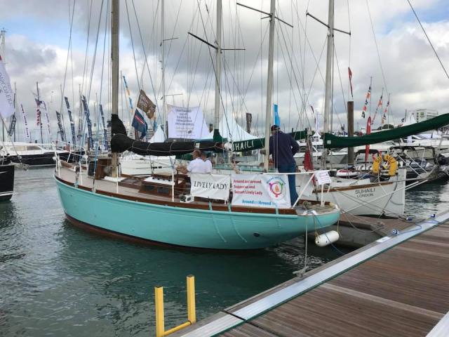 Lively Lady - at Southampton Boat Show, Sep 2018