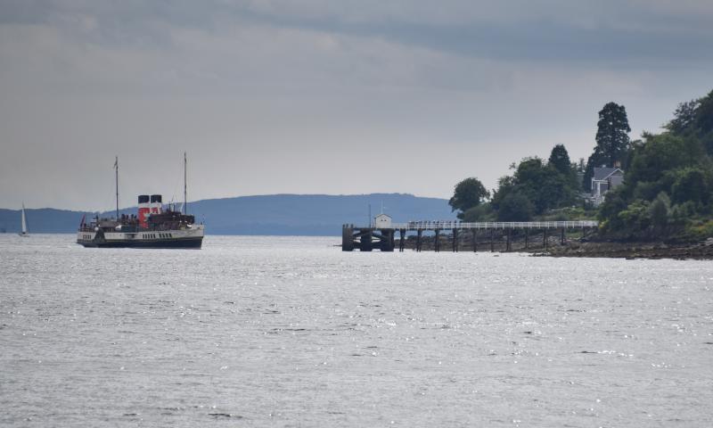 Photo Comp 2018 entry - Clyde Cruising - Traditional Piers and Traditional Ships - PS Waverley arriving at Blairmore, by Russell Anley