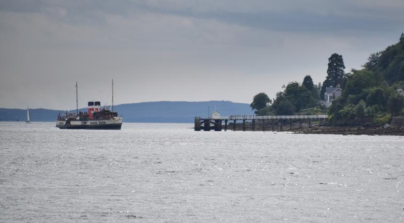 Photo Comp 2018 entry - Clyde Cruising - Traditional Piers and Traditional Ships - PS Waverley arriving at Blairmore, by Russell Anley