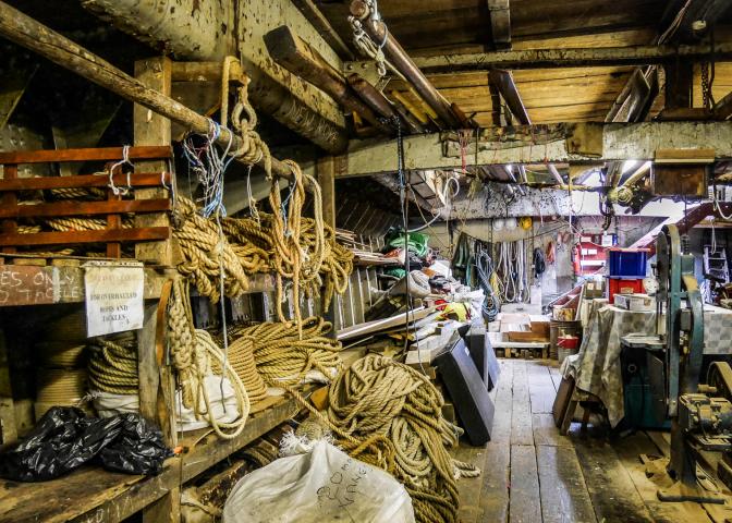 Photo Comp 2018 entry - Sailorman, Thames lighter, behind the scense where volunteers give their time, by Veronica Stevens