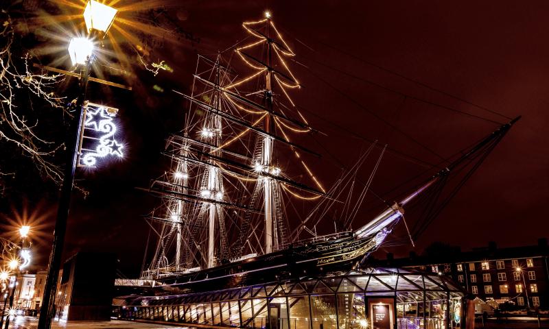 Photo Comp 2018 entry - Cutty Sark and her Christmas tree rigging, by David Stearn