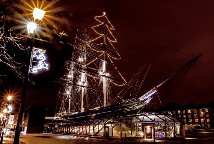 Photo Comp 2018 entry - Cutty Sark and her Christmas tree rigging, by David Stearn