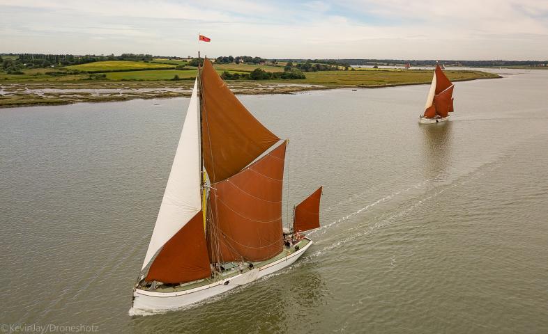 Photo Comp 2018 entry - Sailing Barges Reminder & Niagara taking part in the Pin Mill race, by Kevin Jay