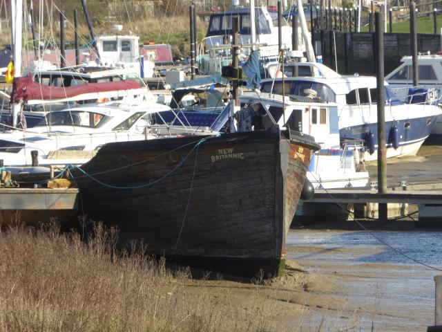 New Britannic - bow, Conyer Quay Feb 2019