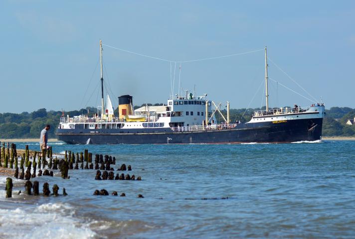 Shieldhall underway on the Solent