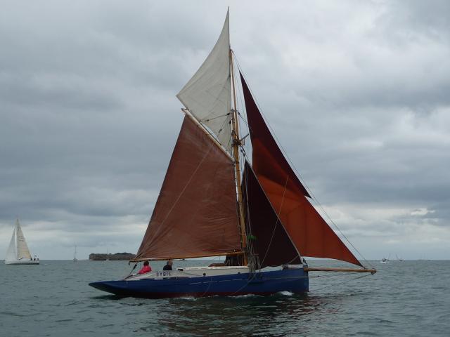 Sybil of Wivenhoe - tacking flying jib