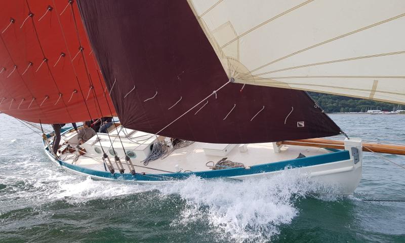 Laura - under sail, post refit 2019 (c) Michael Leahy