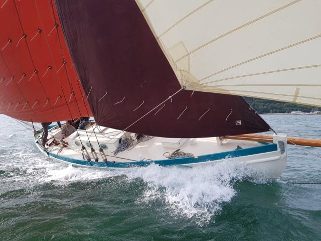 Laura - under sail, post refit 2019 (c) Michael Leahy