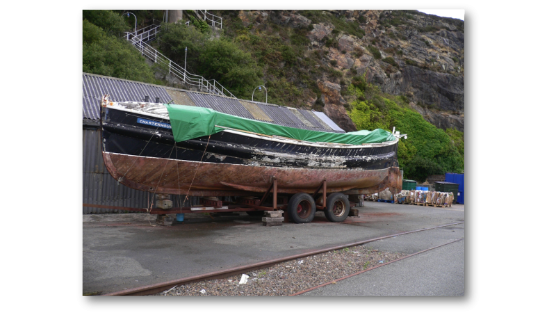Charterhouse - returned to the quay next to the Fishguard lifeboat station