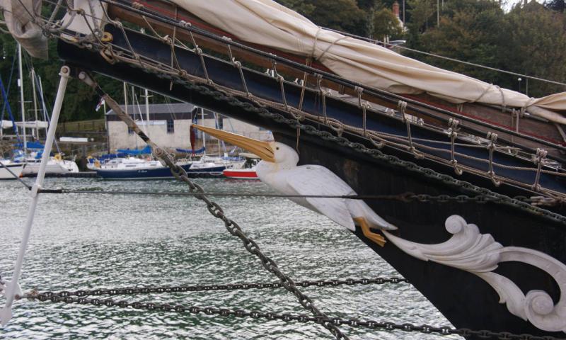 TS Pelican of London bowsprit (c) Adventure Under Sail