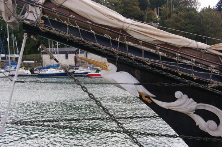 TS Pelican of London bowsprit (c) Adventure Under Sail