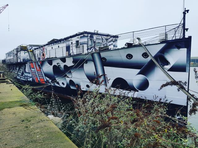 HMS President 2020 at mooring