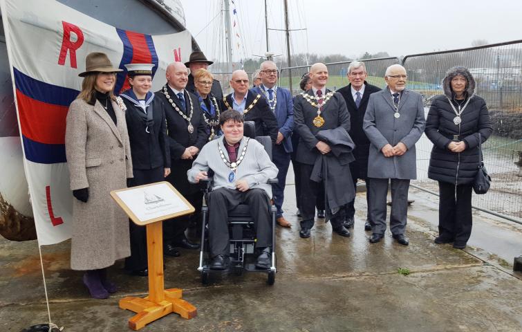 Charterhouse was officially welcomed to the West Wales Maritime Heritage Museum by the Lord-Lieutenant of Dyfed Ms Sara Edward