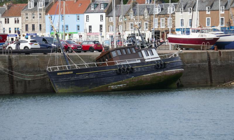 Britannia sunk at her moorings August 2020