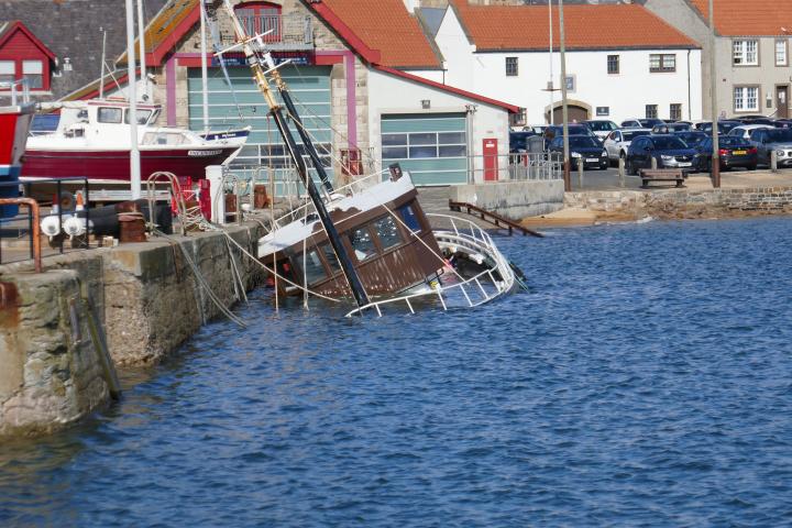 Britannia partly sunk