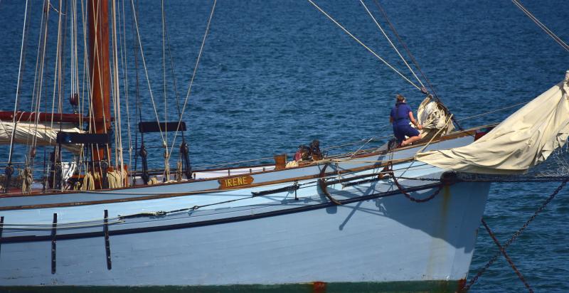 Crew adjusting the ropes