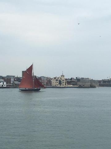 Jolie Brise leaving Hamble