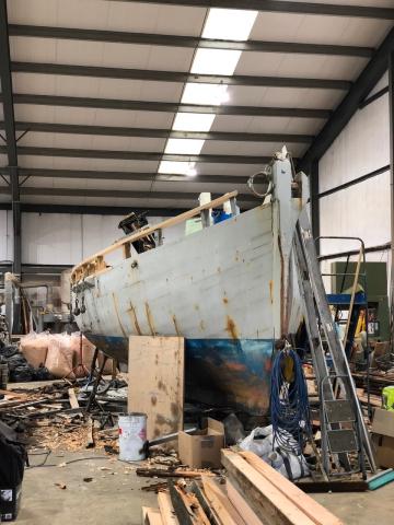 Mermaid under restoration Feb 2022