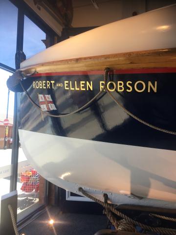 Name and RNLI flag returned to 1947 signwriting