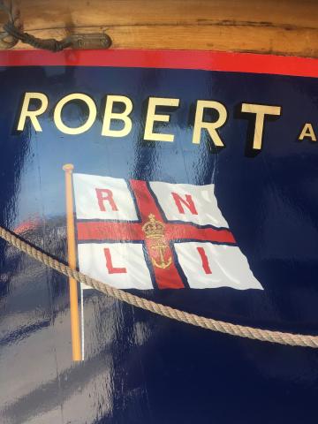 Name and RNLI flag returned to 1947 signwriting