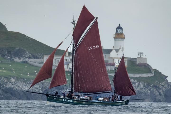 The Swan in full sail