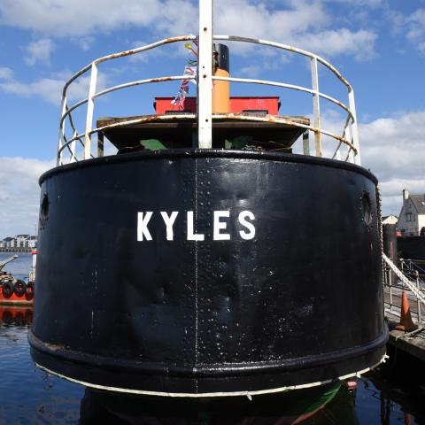 MV Kyles in 2022 after repair and repainting