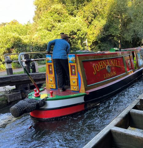 on the canal