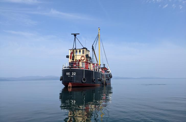 VIC 32 sailing by Eilean Mor, MacCormaig Isles