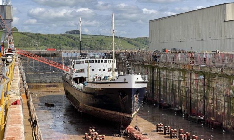 Shieldhall in dry dock June 2021