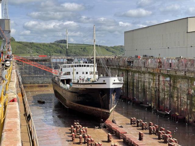 Shieldhall in dry dock June 2021