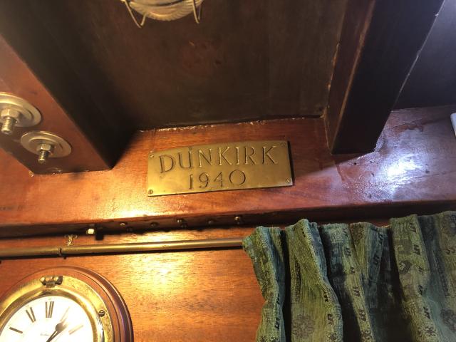 Image of saloon showing Dunkirk 1940 brass sign