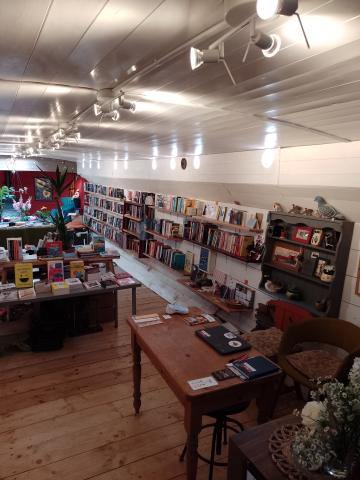 Marjorie R - Hold Fast Bookshop interior, May 2023