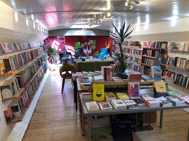 Marjorie R - bookshop interior