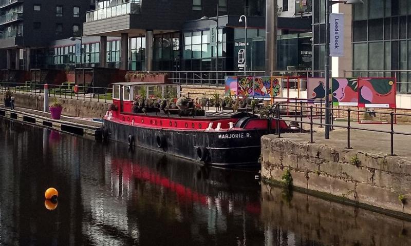 Marjorie R moored in Leeds Dock