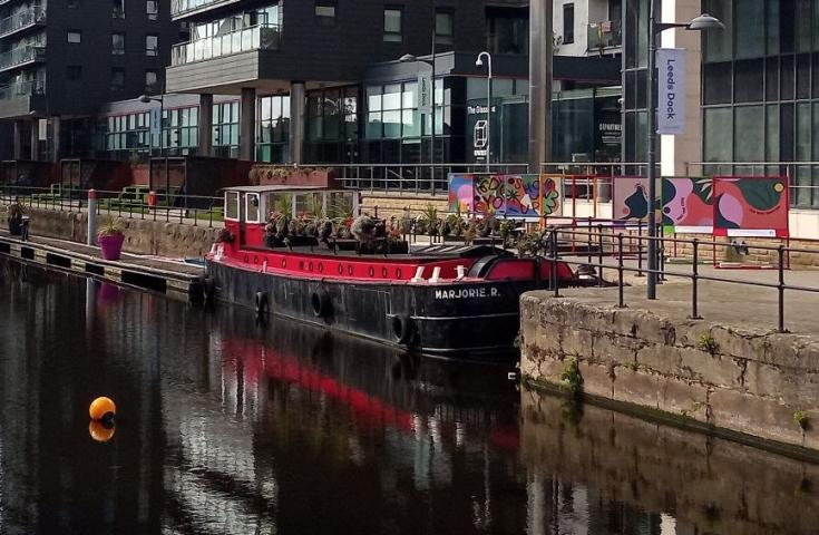 Marjorie R moored in Leeds Dock